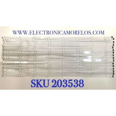KIT DE LEDS PARA TV SONY ( 16 PZ ) / NUMERO DE PARTE SN75D2285 / SN75D2285 16X8(D) / E330254 / 42WM5F C / PANEL YDBM075DCS11 / MODELO XR-75X90CJ / XR75X90CJ
