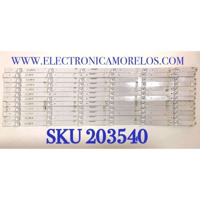 KIT DE LEDS PARA TV HAIER ( 12 PZ ) / NUMERO DE PARTE CRH-K65C8003030T12066BT-REV1.0 / 8149010665035 / E229877 / MODELO 65UGX3500 / 65UG6550G