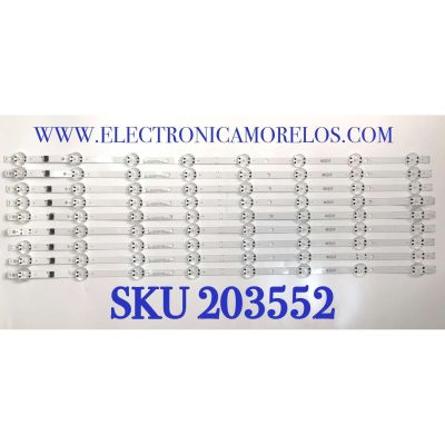 KIT DE LED'S PARA TV LG ((9 PIEZAS)) / NUMERO DE PARTE EAV65011901 / SSC_Y21_SLIM_TRIDENT_75UP80 / SSC_Y21_SLIM_TRIDENT_75UP80_BOE_PTN0.6_REV00-200724 / E469119 / PANEL NC750TQG-ABKH1 / MODELOS 75UP8070PUA / 75UP8070PUA.BUSLFKR / 75UP8070PUA.BUSFLKR