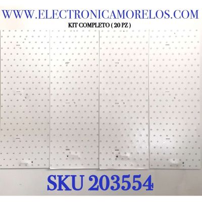 KIT DE LEDS ORIGINAL PARA TV TCL 20 PIEZAS / NUMERO DE PARTE 4C-LB75J2 / 75HR231MJ2B0 V2 / 75HR231MJ2A0 V2 / 75HR231MJ2C0 V2 / 75HR231MJ2D0 V3 / 4C-LB75J2-HR07F / 4C-LB75J2-HR08F / 75R63 / M80DQ9-D-K / M80CQ9C / PANEL LVU750NDHL / MODELO 75R635 / 75R635
