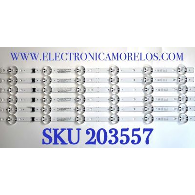 KIT DE LEDS ORIGINAL PARA TV LG 6 PIEZAS / NUMERO DE PARTE EAV65036001 / SSC_Y21 SLIM TRIDENT 50UP80 / E469119 / PANEL NC500TQG-VHKH1 / DISPLAY PT500GT02-5 VER.1.0 / MODELO 50UP8000 / 50UP8000PUR / 50UN343H0UA / 50UN343H0UA.BUSULJM