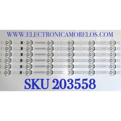 KIT DE LEDS PARA TV LG ORIGINAL 6 PZ / NUMERO DE PARTE EAV65010101 / SSC_Y21 SLIM TRIDENT 50NANO75 / E469119 / MODELO 50NANO75 / 50NAN075