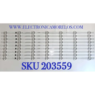 KIT DE LEDS PARA TV LG ( 9 PZ ) / NUMERO DE PARTE EAV65020001 / SSC_Y21_SLIM_TRIDENT_70NANO75_SHARP / E4691119 / MODELO 70NANO75 / 70NAN075
