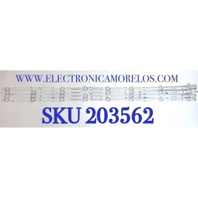 KIT DE LEDS PARA TV HISENSE ( 4 PZ ) / NUMERO DE PARTE JL.D50081330-003CS-M / JL.D50081330-003CS-M_V02 / HD500Y1U61-T0L6+2021041501 / E479275 / 1258745 / D210806 / PANEL HD500Y1U61-T0L6\GM\CKD3A\ROH / MODELO 50R7G5