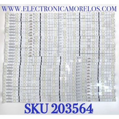 KIT DE LED'S PARA TV HISENSE (30 PIEZAS) / NUMERO DE PARTE SVH650AN3 / HD650X6U51-L / HD650X6U51-R / CRH-BXK65X6U513030T15240AP-R / CRH-BXK65X6U513030T15240AP-L / PANEL'S HD650X6U51-T1L3 / HD650X6U21-T1L3\S0\FJ\GM\ROH / T650QVN07.6 / MODELO 65U8G 65U6FUA