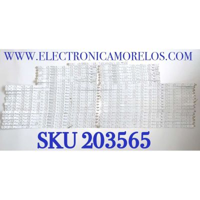KIT DE LEDS PARA TV HISENSE ( 30 PZ ) / NUMERO DE PARTE SVH750AC1 / HD750Y6U72-L2-L+2021030901  / HD750Y6U72-L2-R+2021030901  / E466169 / PANEL HD750Y6U72-L2 / MODELO 75U7G