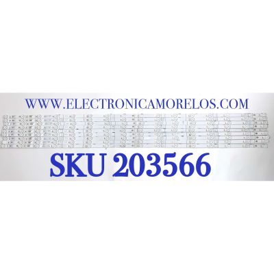 KIT DE LEDS PARA TV HISENSE ( 9 PZ ) / NUMERO DE PARTE JHD55X3U51-T0L8-2020120701 / 1249966 / LB5514V V1 / E469119 / PANEL JHD55X3U51-T0L8B2/S0/GM/ROH / MODELO 55U6G / 55U6GR