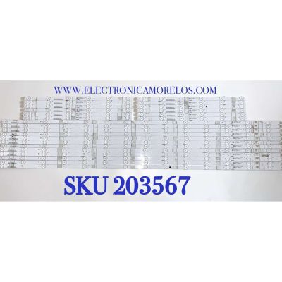 KIT DE LED'S PARA TV HISENSE ((24 PIEZAS)) / NUMERO DE PARTE CRH-BXK75Y3U713030T122015K-L-REV1.2 / CRH-BXK75Y3U713030T122015K-R-REV1.2 / HD750Y3U71-TAL8 / 2021051801 / SVH750AC2-R / SVH750AC2-L / PANEL HD750Y3U71-TAL8 / MODELOS 75U6G / 75U6H