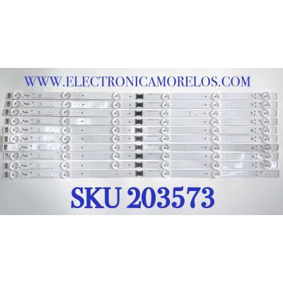 KIT DE LEDS PARA TV SONY ( 10 PZ ) / NUMERO DE PARTE LM41-01056A / L3_PHN_LYX_E5_CFM_S6_2_R1.0_UA5_LM41-01056A / PANEL YSBM055CNO11 / MODELO KD-55X80J / KD55X80J / KD-55X85J / KD55X85J