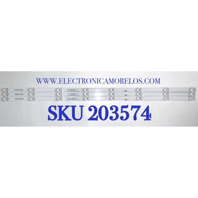 KIT DE LEDS PARA TV WESTINGHOUSE ( 3 PZ ) / NUMERO DE PARTE 303TH430038 / TFMT43D08-ZC23AG-04 / E469119 / 112600155ZC00 / MODELOS WD43UB4530 / WG43UX4100 / WE43UB4530