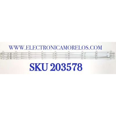 KIT DE LEDS ORIGINAL PARA TV HISENSE 4 PIEZAS ) / NUMERO DE PARTE LB5009C / LB5009C V0 / HD500V1U51-T0L2-12MM-20181027 / E469119 / PANEL HD500V1U51-T0L2K2 / HD500V1U51-T0L2 / DISPLAY T500QVN03.7 / MODELO 50R7F / 50R7E / 50H6570F / 50R6E1
