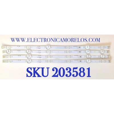 KIT DE LED'S PARA TV PHILIPS ( 4 PZ ) / NUMERO DE PARTE LB43054 / LB43054 V0_00 / UDULEDLXT014 / E469119 /  MODELO 43PFL560/F7
