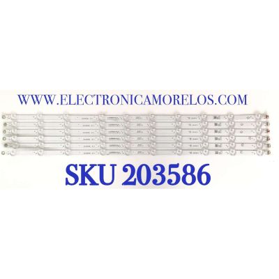 KIT DE LEDS PARA TV PHILIPS ORIGINAL 6 PIEZAS / NUMERO DE PARTE UDULEDREF006 / RF-EN650002SR30-1001 / 65W10S1P / UDULEDREF006 REV.A / DISPLAY HV650QUB-F70 REV.2.0 / MODELOS 65PFL4756/F7 / 65PFL5766/F7