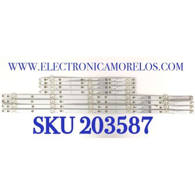 KIT DE LED'S PARA TV VIZIO ( 8 PZ ) / NUMERO DE PARTE LB-PM3030-GJVIZI0D504X8AJ12 / 50AJ12-L / 50AJ12-R / MODELO D50-F1