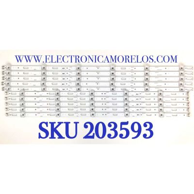KIT DE LED'S PARA TV SAMSUNG ( 10 PZ ) / NUMERO DE PARTE BN96-53623A / BN96-53624A / LM41-01077B / LM41-01078B / L1_AU7K_F0 / CFM_R6(1)_R1.0 / MODELO UN60TU7000FXZA / UN60TU7000FXZA UA01 / UN60AU7700GXZD