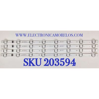 KIT DE LEDS PARA TV LG ORIGINAL 4 PIEZAS / NUMERO DE PARTE EAV65008301 / HL-99550CSP1616-0801S-01 / E469119 / MODELO 55UN6955ZUF