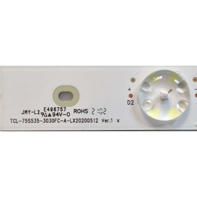 KIT DE LED'S PARA TV TCL ( 16PZ ) / NUMERO DE PARTE 4C-LB7510-YH / TCL-75S535-3030FC-A-LX20200512  / TCL-75S535-3030FC-B-LX20200512 / PANEL LVU750NDJL / MODELO 75S535 - Imagen 5