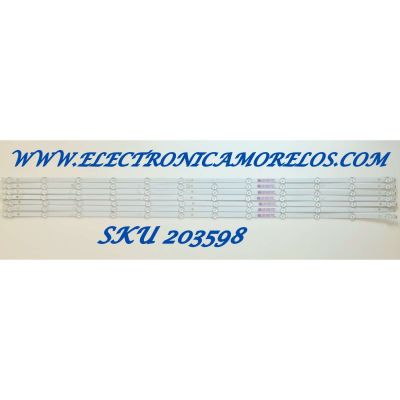 KIT DE LEDS PARA TV VIZIO ORIGINAL 7 PIEZAS / NUMERO DE PARTE 210BZ12D0B339CM00E / 210BZ12D0B339CMOOE / LBM550M0602-TL-1 / LBM550M0602-TL-1(HF)(0) / LBM550M0602-TL-2 / LBM550M0602-TL-2(HF)(0) / MODELO M55Q6-J01