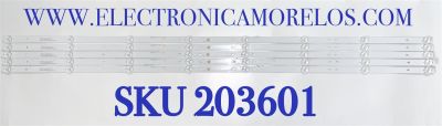 KIT DE LED'S PARA TV SCEPTRE ( 5 PZ ) / NUMERO DE PARTE DLED50DCZN / DLED50DCZN 5X8 0002 / DCCG20200516065 / DCCK202005-035 / PANEL DXCV500U2-T01-V01 / DXCV500U1-L01 / MODELO W50 / W50 U515CV-UMR