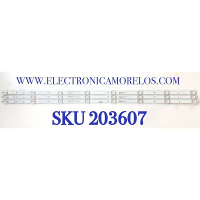 KIT DE LED'S PARA TV HITACHI ( 3 PZ ) / NUMERO DE PARTE 30342008206 / 30342008207 / LED42D08A-ZC26AG-01 / LED42D08B-ZC26AG-01 / E78030 / MODELO 43C61