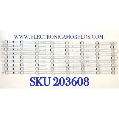 KIT DE LED'S PARA TV LG ( 8 PZ ) / NUMERO DE PARTE EAV65016601 / 75UP80 / 201212 / E469119 / PANEL NC750TQG-VCKH1 / MODELO 75UP8070PUR / 75UP8070PUR.BUSCLKR