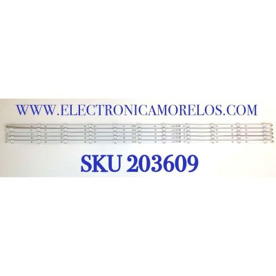 KIT DE LED'S PARA TV INSIGNIA ( 5 PZ ) / NUMERO DE PARTE 210BZ11D0B334BR02X / GJBBY585X11BB11 / LB-GM3030-GJBBY585X11BB11-S / YSL-LE479275 / 58BB11 / PANEL TPT580WR-U2T01D / MODELO NS-58F301NA22 / NS-58F301NA22 REV A