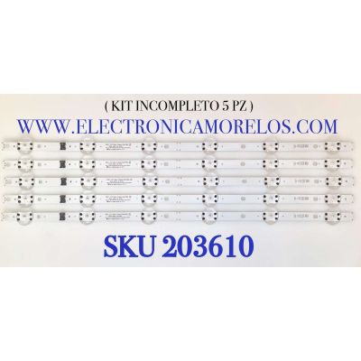 KIT DE LED'S PARA TV LG ( 5 PZ - INCOMPLETO ) / NUMERO DE PARTE EAV65010201 / 50UP80 / E469119 / 200915 / SSC_Y21 / PANEL NC500TQG-VHKH1 / MODELO 50UP8000PUA / 50UP8000PUA.BUSSLJM