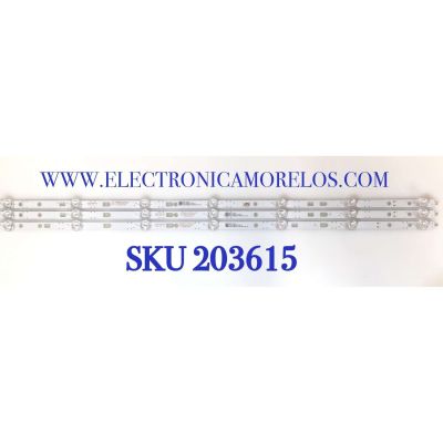 KIT DE LED'S JVC (3 PIEZAS) / NUMERO DE PARTE LED39D07A-ZC26AG-01E / LED39D07B-ZC26AG-01E / 30339007040E / 30339007041E / 190618BB04 / PANEL V400HJ9-PE1 / MODELO LT-40C591