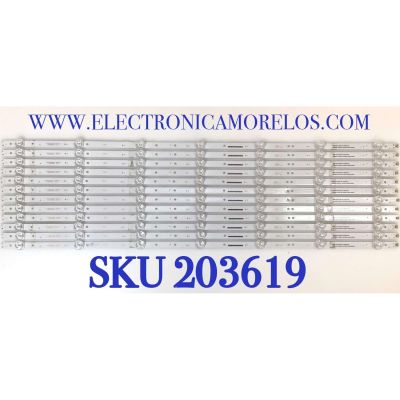 KIT DE LED'S PARA TV RCA ( 12 PZ ) / NUMERO DE PARTE SJ.WJ.D7000701-3030AS-M / 1.14.MD700008 / 210111 / E517260 / PANEL 72000725YTGT / MODELO RWOSU7049 / RWOSU7049 A2106 / RWOSU7047 / RWOSU7047 A2106