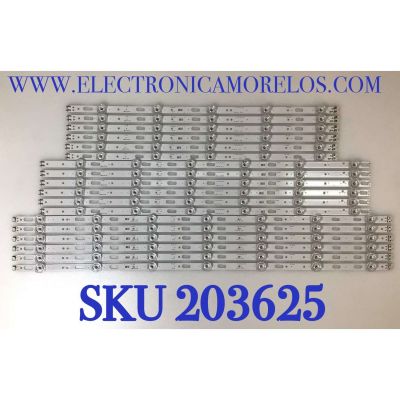 KIT DE LED'S PARA TV SAMSUNG ((18 PIEZAS)) / NUMERO DE PARTE BN96-52407A / BN96-52408A / BN96-52409A / LM41-01030A / LM41-01031A / LM41-01032A / 52407A / 52408A / 52409A / 86MR00 / 86LR00 / 86RR00 / PANEL CY-BT086FGEV2H / MODELO UN86TU9010FXZA BB01