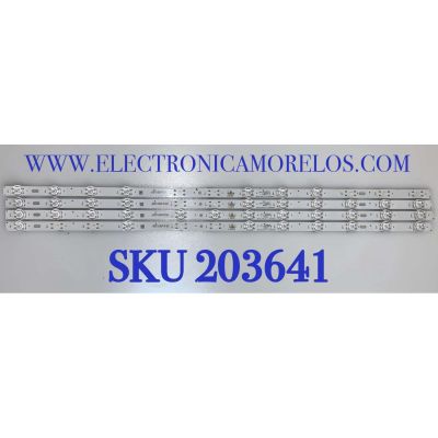 KIT DE LED'S PARA TV TCL ( 4 PZ ) / NUMERO DE PARTE 4C-LB6512-YH06J / 20200803 / E496757 / MODELO 65S433