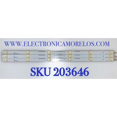 KIT DE LED'S PARA TV INSIGNIA ( 3 PZ ) / NUMERO DE PARTE IC-A-HWBB28D311 / 570202000489 / PFH-BYZ-F6 / PANEL SM275TCA03 D0306 / MODELO NS-28D310NA15