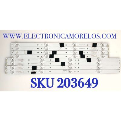 KIT DE LED'S PARA TV HITACHI ( 8 PZ ) / NUMERO DE PARTE 2301048F700090 / 2301048F700100 / 2201-MB48030-0401BR2 / 2201-MB48030-0401BL2 / MODELO 48K3