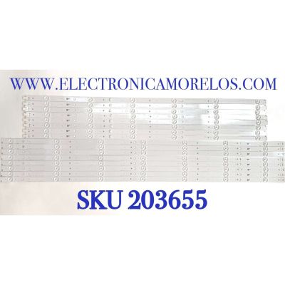 KIT DE LEDS PARA TV SONY ORIGINAL 16 PIEZAS / NUMERO DE PARTE 00725A / 00726A / L3_3L_G5_BWP_R6_1_R1.0_SAO_1.0_LM41-00725A / L3_3L_G5_BWP_L7_1_R1.0_SAO_1.0_LM41-00726A / C277 / C276 / PANEL YSAF075CNG01 / YM9F075CND01 / MODELOS XBR-75X800H / XBR-75X800G