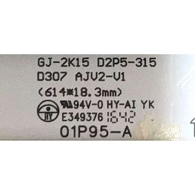 KIT DE LED'S PARA TV SHARP ( 3 PZ ) / NUMERO DE PARTE GJ-2K15 D2P5-315 / AJV2-V1 / E349376 / 01P95-A  / PANEL TPT315B5 / MODELO LC-32LB481U  - Imagen 5