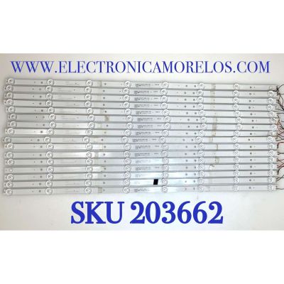 KIT DE LED'S PARA TV ( 16 PZ ) / NUMERO DE PARTE LGL65168-3030JFS1-BHKD-12101 / E494906 / BH-20255