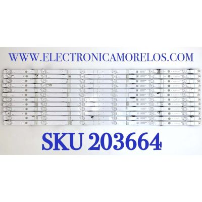 KIT DE LED'S PARA TV HISENSE ( 12 PZ ) / NUMERO DE PARTE 210BZ06D0B33NBT003 / 19004 / E466169 / 20097 / PANEL TPT700B5-U1T01.D / MODELO 70R6270F