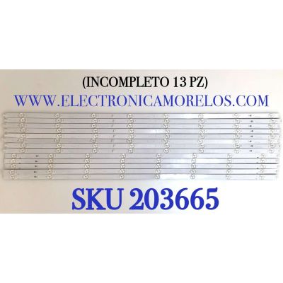 KIT DE LED'S PARA TV SONY ( 13 PZ ) - INCOMPLETO - / NUMERO DE PARTE LB85007 V0_01 / LB85007 V1_01 / 81428 / E469119 / 850070000A / 850070001A / PANEL YD9F085CNU01 / MODELO XBR-85X850G