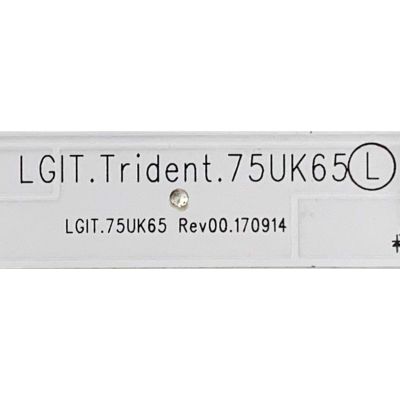 KIT DE LED'S PARA TV LG ((5 PIEZAS)) / NUMERO DE PARTE EAV63993101 / 3PCM00798A / 75UK65 / LGIT.75UK65 REV00.170914 / REV0.1_180817_3PCM00798A / PANEL NC750DQF-AAHR1 / MODELO 75UM8070PUA / 75UM7570PUD - Imagen 3