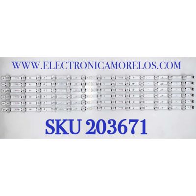 KIT DE LED'S PARA TV LG ( 12 PZ ) / NUMERO DE PARTE EAV64091902 / EAV64092002 / 180628 / 3PCM00800A / 86UK65 / PANEL HC860DQF-SLUR2-2112 / MODELO 86UM8070AUB