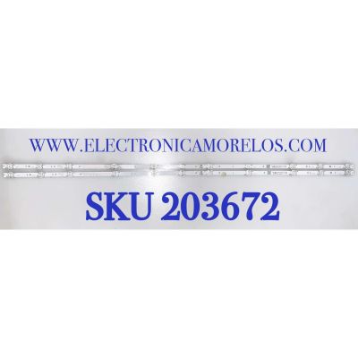 KIT DE LED'S PARA TV TCL ( 2 PZ ) / NUMERO DE PARTE 4C-LB4311-ZM / 4C-LB4311-ZM06J / GIC43LB32 / 20180704 / E469119 / PANEL LVU430NDEL AD9W08 / MODELO 43S423 / MAS MODELOS EN DESCRIPCION