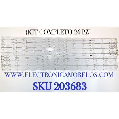 KIT DE LED'S PARA TV SONY ( 26 PZ ) / NUMERO DE PARTE LB8500G V0_00 / LB8500G V1_00 / PANEL YD9S085DTU01 / MODELO XBR-85X950H