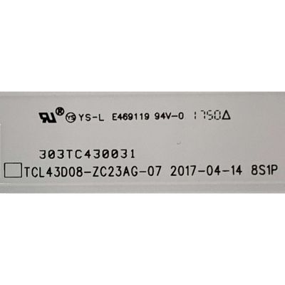 KIT DE LED'S PARA TV KALLEY ( 3 PZ ) / NUMERO DE PARTE 303TC430031 / TCL43D08-ZC23AG-07 / E469119 / 4C-LB430T-ZC1C / MODELO K-LED43UHDSMT2 - Imagen 4