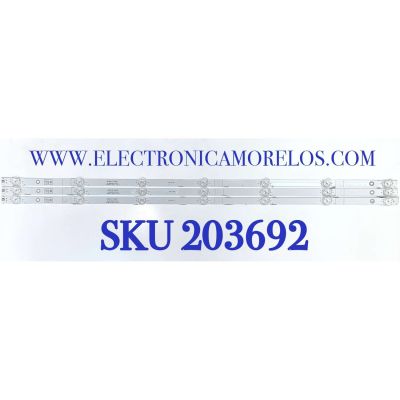 KIT DE LED'S PARA TV HISENSE ( 3 PZ ) / NUMERO DE PARTE LB4305 / LB43058 V0 / 20190413 / LB_JHD425V1F51-T0 / E469119 / PANEL JHD425V1F51-T0L1\S0\GM\ROH / MODELO 43H4030F1
