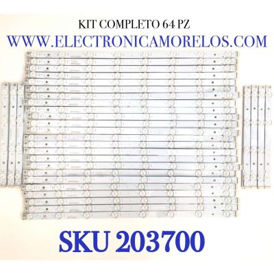 KIT DE LED´S PARA TV SONY ( 64 PZ )/ NUMERO DE PARTE LB8500J V0_12 / LB8500J V1_12 / 8500J00011 / E469119 / 7893A  / PANEL YDBO085DAU02 / MODELO XR-85X95J