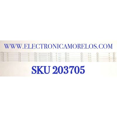 KIT DE LED'S PARA TV SCEPTRE (5 PIEZAS) / NUMERO DE PARTE MS-L2221 V2 / MS-L2221 / 1.17.01.0000010-000 / E78030 / PANEL DXCV500U1-T01-V03 / DISPLAY CC500PV7D VER.02 / MODELOS W50 TBTV58HA / W50 U515CV-UMKR / W50 U515CV-UMS / W50 U515CV-U