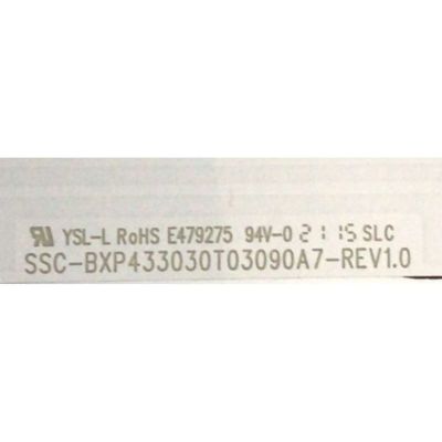 KIT DE LED´S PARA TV INSIGNIA ( 3 PZ ) / NUMERO DE PARTE BXP433030T03090A7 / SSC-BXP433030T03090A7-REV1.0 / E479275 / 09810104FC04 / 50L08J28404CAG18 / PANEL T430QVN03.0 / MODELO 	NS-43F301NA22 - Imagen 3