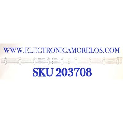 KIT DE LED´S PARA TV INSIGNIA ( 3 PZ ) / NUMERO DE PARTE BXP433030T03090A7 / SSC-BXP433030T03090A7-REV1.0 / E479275 / 09810104FC04 / 50L08J28404CAG18 / PANEL T430QVN03.0 / MODELO 	NS-43F301NA22