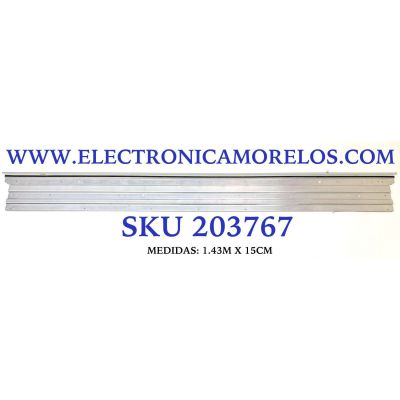 LED PARA TV LG NANOCELL / NUMERO DE PARTE MEK65171001 / 65NANO85/80 / SSC_Y21_65NANO85_BOE_90LED_A_BAR_REV01_200623 / SSC_Y21_65NANO85_BOE_90LED_B_BAR_REV01_200623 / E4661669 / BAR_REV01_200623 / MODELOS 65NANO / 65NAN0 / (MEDIDAS 1.43M X 15CM)