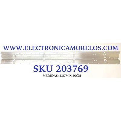 LED PARA TV SAMSUNG ((1 PIEZA)) / NUMERO DE PARTE BN96-52583A / BN96-52592A / STC850A08 / STC850A09 / BN61-17497A / Q60/70A_STC850A08 / AUK8/9K_STC850A09_7020_2IN1_52LEDS_REV1.0_200914 / MODELOS QN85LS03 / QN85Q60 / QN85Q70 / ((MEDIDAS 1.87M X 20CM))